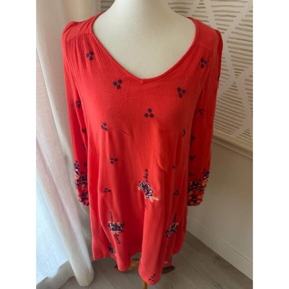Free People Women’s XS Oxford Embroidered Open Back Mini Dress - Picture 3 of 7